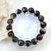 (店+)【田芯】SWEET HEART 天然大咪數 聚寶盆 頂級紅綠幽靈手珠 13.2mm 淨透 大美老礦 寶盆⛰️山景 (含鑑定書)