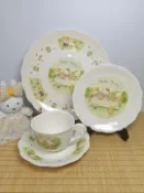 古瓷堂日本回流瓷器 正版絕版Sanrio三麗鷗Hellokitty咖啡套組 日本中古千禧年收藏款 4件套含杯碟盤 復古經典收藏