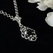 *51092-古董洛可可風格 835 純銀項鍊