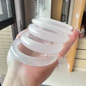 🧚‍♀️旺小妞🧚‍♀️新品🌹天然水沫玉手鐲 水沫子玉 美人條 細圓骨 平安鐲 胖圓鐲 水沫玉 水沫子