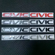 HONDA 【本田】NEW 3d 金屬改裝 CIVIC 字母標誌後備箱擋泥板貼紙 CIVIC 車貼標誌適用於本田思域