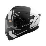 【Airoh】安全帽 SPARK #9 消光黑白 全罩帽 內置墨鏡 內鏡 耳機槽 雙D扣 內襯可拆 全罩｜耀瑪騎士