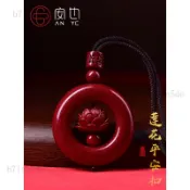 已開光加持 7A級硃砂 可火燒檢測 硃砂項鍊  硃砂原石蓮花扣吊墜男項鍊女紫金砂蓮佑毛衣掛件情侶禮 高含量硃砂 