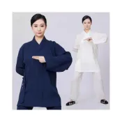 (店+)樂多小舖 武當三清領道袍男女款亞麻道服夏季道士服裝道領練功服禪修居士服