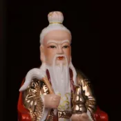 【新品限時八折】迷你陶瓷金身太上老君爺神像道德天尊三清祖師道家家居供奉擺【免運】