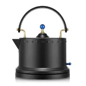 【Bodum】黑爵系列復古造型快煮壺 BISTRO(霧面黑砂不鏽鋼/拱型提把/分離式底座)