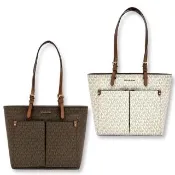 【Michael Kors】MK 女生 托特包 雙口袋收納 防刮材質 女款 肩背包(大款 35F3GTVT3B)
