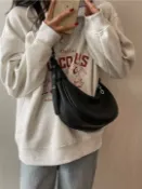 喜挖2店 腋下包女2025春夏新款時尚簡約女士單肩斜後背包復古大容量餃子包女