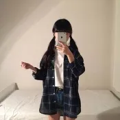 【D.studio】韓版夏季休閒寬鬆襯衫外套 上衣 女裝 衣服 薄外套 罩衫 防曬外套 小外套 長版外套 J123