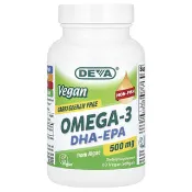 【iHerb】Deva, 全素歐米伽-3，DHA-EPA，500 毫克，60 粒全食膠囊