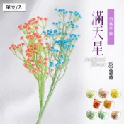 仿真花藝-滿天星(8色可選) 仿真壁掛 仿真花 人造花 墻面裝飾 懸掛假植物 綠植垂掛 假花壁掛 插花 比架王