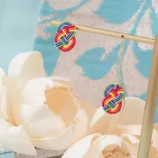【彩虹】Rainbow彩虹擁抱結 抗敏細致耳線/耳夾
