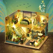 【DIY 袖珍屋、手作袖珍屋材料包】Diy小屋古風別墅手工製作小房子模型建築拼裝玩具創意生日禮物