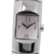 【DOKODEMO】二手 Christian Dior Diorific 手錶 D102-100，不鏽鋼，石英機芯，模擬顯示，銀色錶盤，女士款