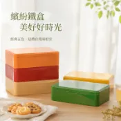 【台灣現貨 附發票】翻蓋式素色鐵盒 餅乾鐵盒 長方鐵盒 馬口鐵盒 鐵盒 餅乾包裝盒 方形鐵盒 餅乾盒 收納盒