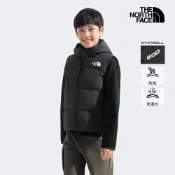 The North Face北面兒童黑色DWR防潑水羽絨背心｜8DN1JK3 600蓬鬆度