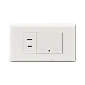 【朝日電工】雙USB充電器附單插座組(埋入式USB充電插座)