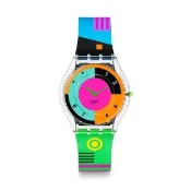 【SWATCH】SWATCH NEON HOT RACER 超薄手錶/男錶/女錶/瑞士製造 SS08K119(34mm)