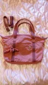 Kipling 浪漫玫粉素面手提側背包 H