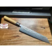 雙中鐵店1928 堺市老廠 高橋楠 一刀齋虎徹作 銀三 梨地 青森檜木八角柄 切付 劍型 牛刀 210 240mm
