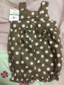 台灣現貨《Carter`s》polka-dot bubble 小圓點嬰兒連身褲裝【12 Months】咖啡色粉圓點