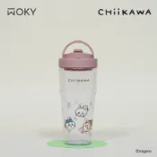 WOKY沃廚X吉伊卡哇聯名款 純透渾圓杯ECOZEN®/ 800ml/ 蜜蜂款/黛粉 eslite誠品
