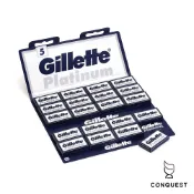 【 CONQUEST 】美國 Gillette 吉列 Platinum 刮鬍刀片 安全刀片 替換刀片 剃刀刀片 100片