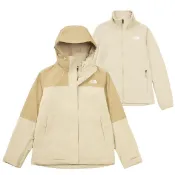 【The North Face】女 拼接防水透氣連帽三合一外套 夾克 風雨衣 登山滑雪 8CK3