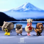 朝隈俊男-足旅祈 羊駝/獅子/大象/巴哥犬 共四款｜JimmyPop 動物公仔 盒玩 擺飾玩具
