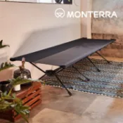 城市綠洲 Monterra CVT2 COT 兩段式輕量折疊行軍床｜黑色 (韓國品牌 戶外 露營 摺疊椅 折疊床 雙人椅)