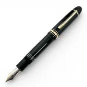 【DOKODEMO】品相極佳 ▲MONTBLANCMeisterstück 149 鋼筆，14K B 筆尖，白星，黑金配色，德國製造，男士款