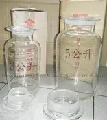 千懿小舖~透明玻璃瓶罐~透明蔘茸酒瓶~藥酒瓶~藥酒玻璃罐~廣口瓶含蓋子~全新品3公升
