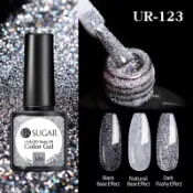 UR SUGAR 7.5ml 美甲蹦迪碎鑽膠  爆閃膠 網紅碎鑽膠 銀色金色粉色藍色光療膠 甲油膠 封層凝膠 底膠