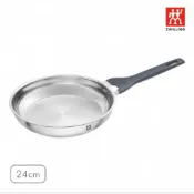 ZWILLING 德國雙人 Simplify 矽膠把手 不鏽鋼平煎鍋/平底鍋24cm（無蓋）
