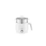 (店+)【Haier 海爾】海爾Haier 雙層防燙多功能智能美食鍋附蒸架 白色HB-K039MW 小電鍋電熱鍋煮麵鍋快煮鍋電火鍋