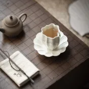 風雅 復古 草木灰 手工陶瓷 主人杯 功夫茶具 家用品 茗杯 聞香杯 茶杯 茶道 茶藝 禮品 送禮 品茗杯