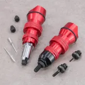 (店+)《🌞工具職人》鋁合金-四用電鑽拉鉚套件　不銹鋼拉釘槍氣動液壓拉帽槍抽芯拉鉚釘槍　螺母槍手動拉釘器電動拉帽槍六角螺絲螺帽