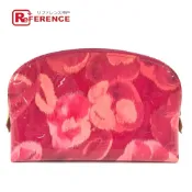 【DOKODEMO】LOUIS VUITTONCA0123 Monogram Vernis 漆皮化妝包，飾以伊卡特花卉圖案
