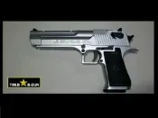 晶予玩具槍生存遊戲~KWC金屬滑套版沙漠之鷹手槍CO2動力瓦斯槍6MM BB槍(標準版短彈夾)銀鑑版