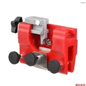 家用手搖磨鏈器 便攜鏈條夾 塑膠款紅色
