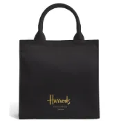 Harrods Small Cotton Logo Tote Bag(扣子款