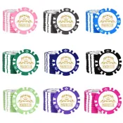 ✨新品熱銷✨ 【100片附盒子】德州撲克無面值籌碼百家樂麻將棋牌室籌碼獎勵幣