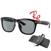 【RayBan 雷朋】亞洲版 大鏡面太陽眼鏡 舒適加高鼻翼 RB4260D 601/1 淺灰鏡片 公司貨(贈RAYBAN眼鏡掛袋)