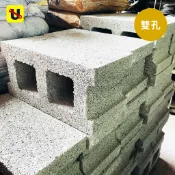 《侑昇五金》台製－純水泥空心磚 (雙孔) 39*19*19 公分 約18.5公斤 水泥製 (宅配限1個) -含稅