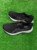 棒球世界全新ASICS GEL-CONTEND 9 4E 黑白超寬楦緩震慢跑鞋1011B882-002特價