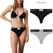 Calvin Klein 1996 Cotton Thong 棉質寬腰帶 女內褲 丁字褲/CK內褲-兩色任選