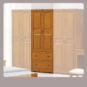 【多瓦娜家居】伊琳諾2.7尺衣櫥(二抽) 25046002004