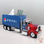 🎁🛍️禮物📢🚚仿真擎天柱卡車 貨櫃車 模型 鐵皮手工藝 面紙盒 紙巾盒擺件 手機擺件 開店 餐廳 酒吧