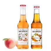 【MONIN】系列風味糖漿250ml/瓶；焦糖/白桃(調飲 調酒 氣泡水 首選夥伴)