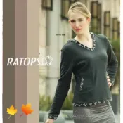 【瑞多仕-RATOPS-秋冬特賣】女款 Thermolite 保暖薄刷毛連帽繡花保暖衣.中層衣.刷毛衣.長袖T恤 / UV-CUT.舒適透氣 / DB5480 黑色